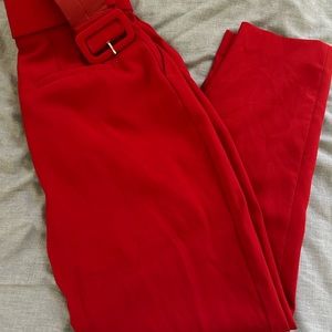 Zara Basics Red pantsuit , size small with belt attached